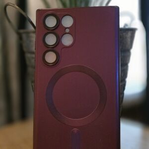 Burgundy Phone Case with MagSafe Compatibility